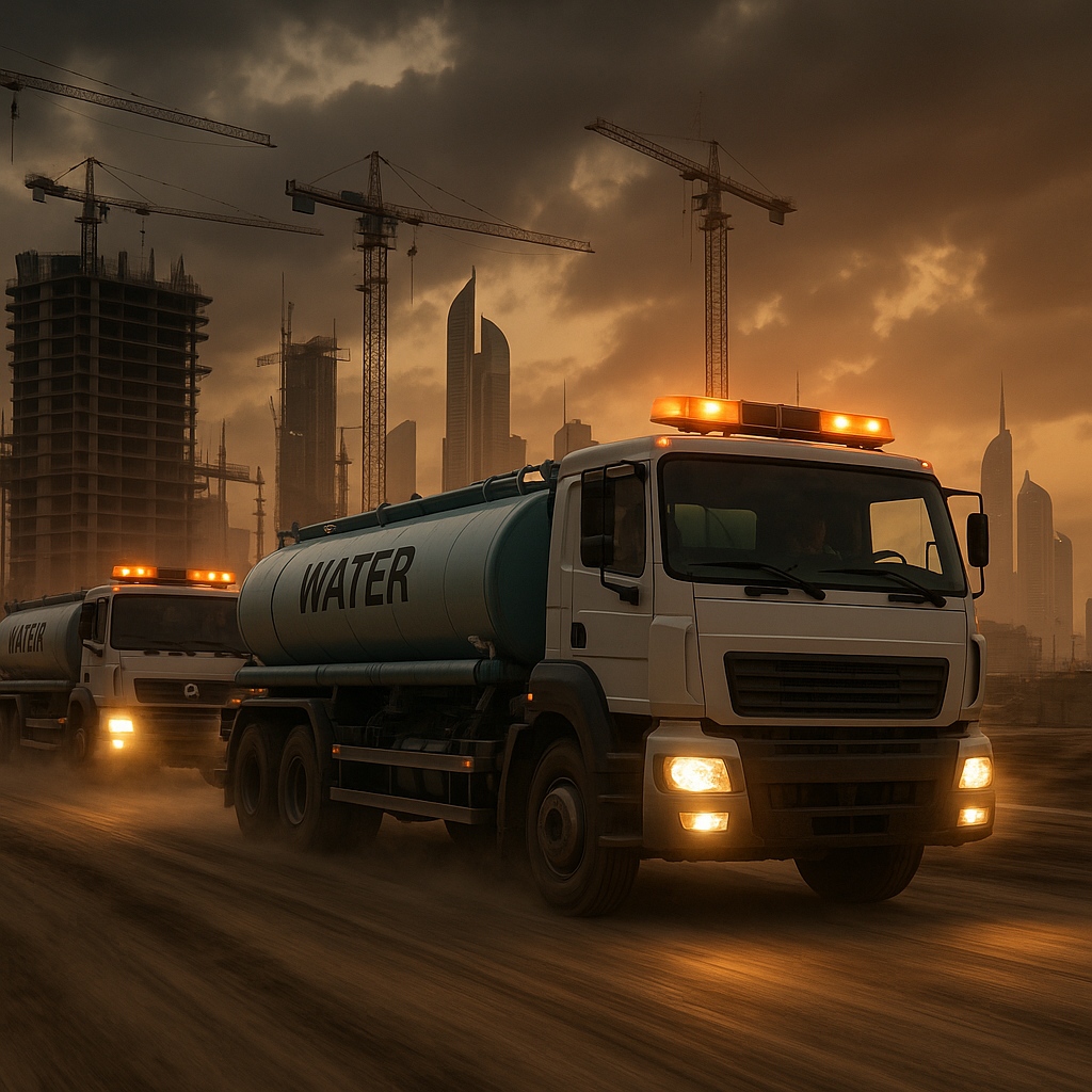 Water tanker fleet with various capacities